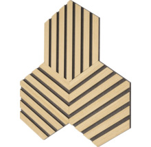 Fjordwall Akustikpaneel Hexagon Eiche 10x265x265 mm 1 Pack = 3 Stück-thumb-2 Fjordwall Akustikpaneel Hexagon Eiche 10x265x265 mm 1 Pack = 3 Stück-thumb-2