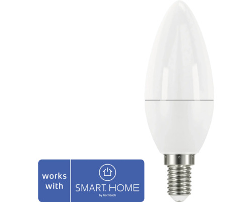 LED-Lampe dimmbar C35 E14 / 4,8 W ( 40 W ) matt 470 lm 2200 5000 K einstellbares weiß - Kompatibel mit SMART HOME by hornbach