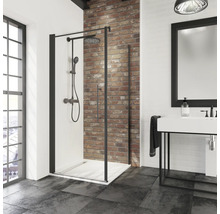 Drehtür mit Seitenwand Schulte Alexa Style 2.0 Black Style 800x800x1920 mm Echtglas Klarhell schwarz-thumb-0 Drehtür mit Seitenwand Schulte Alexa Style 2.0 Black Style 800x800x1920 mm Echtglas Klarhell schwarz-thumb-0