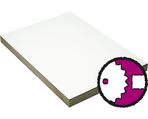 Multiplexplatte Platte melaminharzbeschichtet weiß 2500 x 1220 x 18 mm