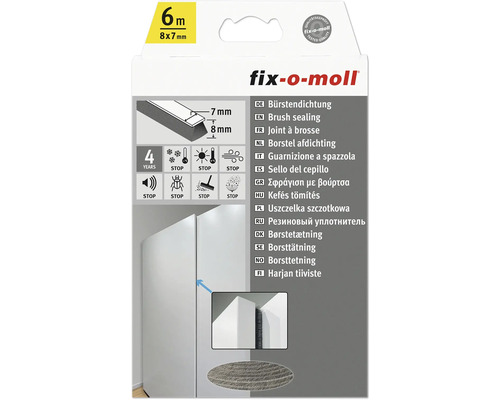 Fix-o-moll Bürstendichtung, sechs Meter lang, acht mal sieben Millimeter