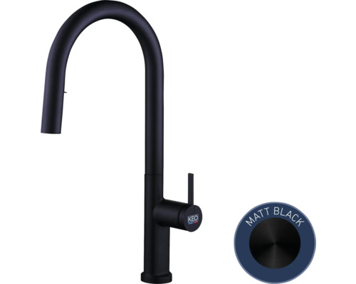 Küchenarmatur mit Handbrause KEO Kawai Pefect Slide schwarz Küchenarmatur mit Handbrause KEO Kawai Pefect Slide schwarz
