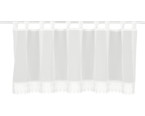 Gardine aus Voile mit Schlaufenaufhängung und Spitzendetail