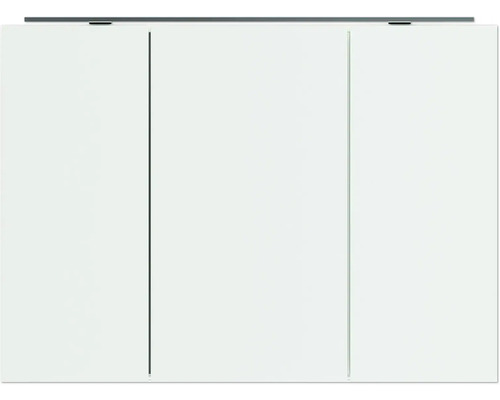 LED Mirror Cabinet Nobilia B-Set P1 178 3-Door 100x21x72cm White High Gloss-