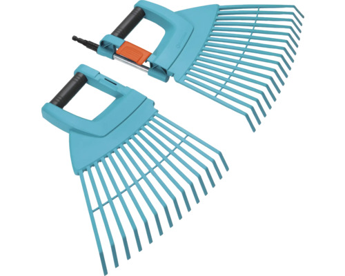Zwei Fächerbesen aus Kunststoff