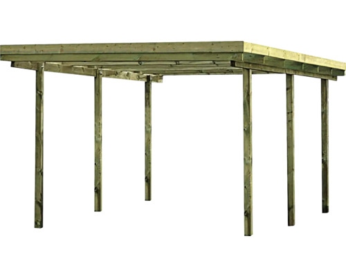 Holz Carport mit sechs Pfosten