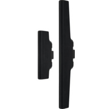 Schwarze Jalousiehalterung in zwei Größen