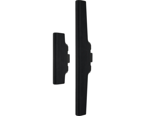 Schwarze Jalousiehalterung in zwei Größen
