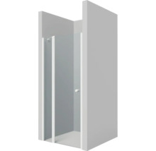 Drehtür für Nische und Seitenwand Lido 200 1000x1800 mm Anschlag links Echtglas Klar hell mit schmutzabweisender Glasbeschichtung weiß DBTD210/K1/51L-thumb-1 Drehtür für Nische und Seitenwand Lido 200 1000x1800 mm Anschlag links Echtglas Klar hell mit schmutzabweisender Glasbeschichtung weiß DBTD210/K1/51L-thumb-1