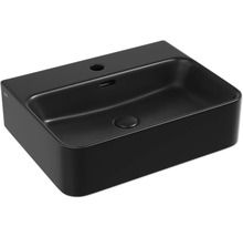 Schwarzes Aufsatzwaschbecken aus Keramik
