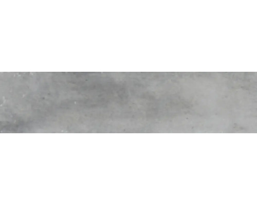 Steingut Wandfliese Mojave light grey brick 6x25 cm grau glänzend Betonoptik