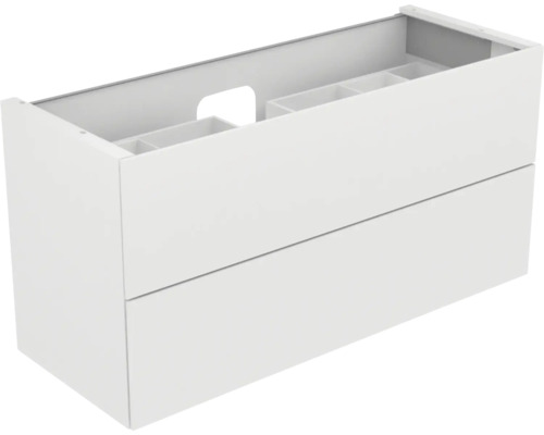Waschbeckenunterschrank Keuco Edition 11 140x70x53,5 cm ohne Waschbecken mit LED-Beleuchtung weiß glänzend