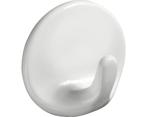 Klebehaken Ø 36 x 20 mm Kunststoff weiß 10 Stück Wandhaken aus Kunststoff