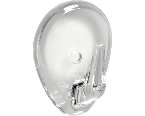 Klebehaken 30 x 38 x 22 mm Kunststoff transparent 10 Stück Transparenter Klebehaken für die Wandmontage