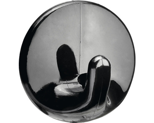 Klebehaken Ø 36 x 20 mm Kunststoff schwarz 10 Stück Selbstklebender Kleiderhaken zur Wandmontage
