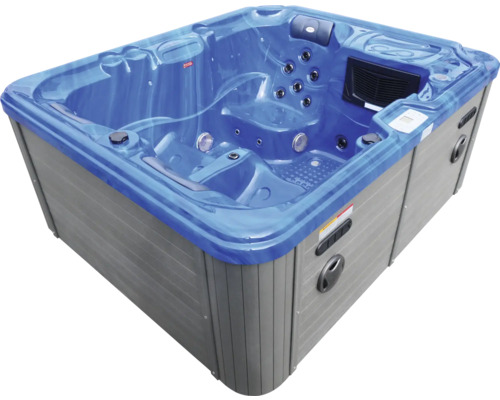 Blauer Whirlpool mit grauer Umrandung