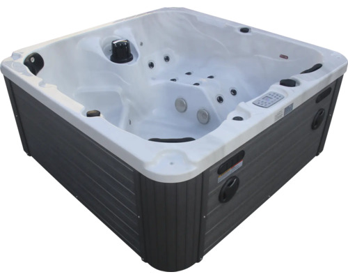 Aufstellbarer Whirlpool Sanotechnik Outdoorpool Set PALMA WHITE inkl. Abdeckung