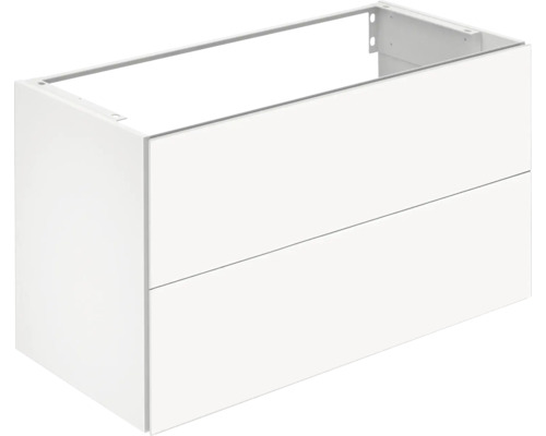 Waschbeckenunterschrank Keuco X-Line 100x60,5x49 cm ohne Waschbecken weiß glänzend Waschbeckenunterschrank mit zwei Schubladen