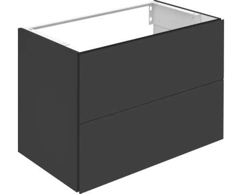 Waschbeckenunterschrank Keuco X-Line 80x60,5x49 cm ohne Waschbecken vulkanit matt Waschtischunterschrank mit zwei Schubladen
