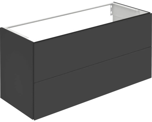 Waschbeckenunterschrank Keuco X-Line 120x60,5x49 cm ohne Waschbecken vulkanit matt Waschtischunterschrank mit zwei Schubladen