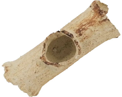 Aquariumdeko aquaroche Hollow Wood S handmodeliert, wasserneutral, leicht, porös, Keramik 15 x 6 cm creme braun Insektenhotel Nisthilfe aus Keramik