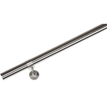 Edelstahl Geländerstange mit Halterung