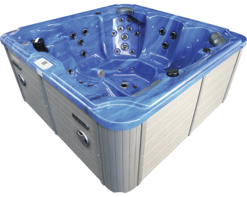 Quadratischer Whirlpool mit Düsen und Paneelen