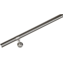 Edelstahl-Handlauf mit Halterung für die Wandmontage