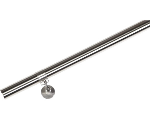 Pertura Handlauf-Set Edelstahl V2A Ø 40 mm L:3600 mm Metallhandlauf zur Wandmontage