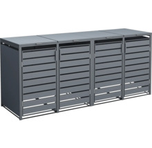 Mülltonnenbox WESTMANN Kubus 4 80 x 264 x 116 cm anthrazit