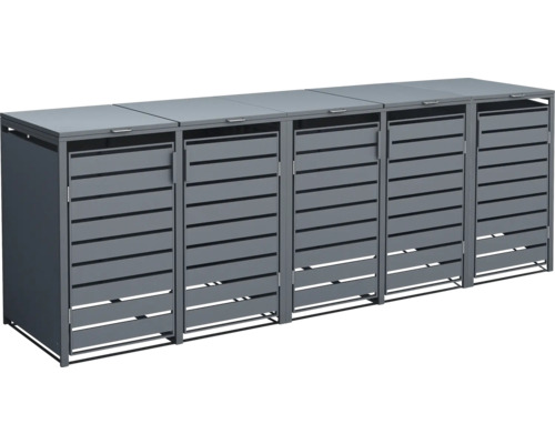 Mülltonnenbox für fünf Mülltonnen