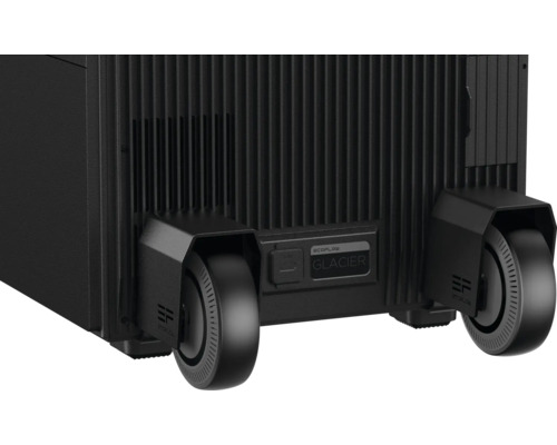 Detailansicht der Räder eines Kühlgeräts