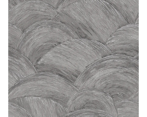 Vliestapete Metropolitan Stories 3 abstrakt grau silber Tapete mit Halbkreis-Muster