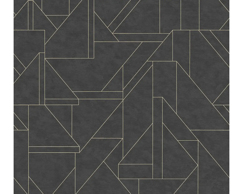 Vliestapete Metropolitan Stories 3 geometrisch schwarz Tapete mit geometrischem Muster aus Dreiecken und Rechtecken