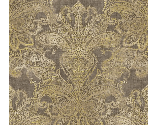 Vliestapete Metropolitan Stories 3 ornament braun gold Tapete mit Paisley Muster