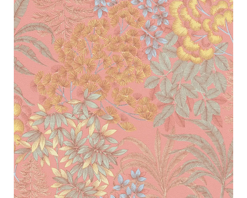 Vliestapete Metropolitan Stories 3 floral dunkel pink Tapete mit Pflanzenmotiven