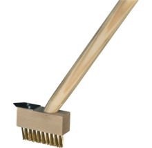 Grillbürste mit Holzgriff und Messingborsten