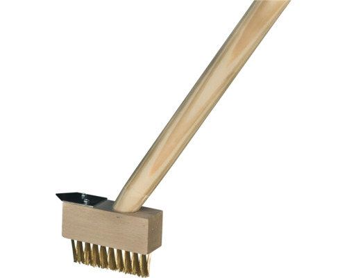 Grillbürste mit Holzgriff und Messingborsten