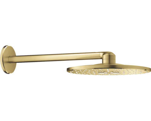 Kopfbrause Set Grohe Rainshower SmartActive 310 26475GN0 rund Ø 31 cm cool sunrise Goldene Kopfbrause mit Wandarm für Duschen