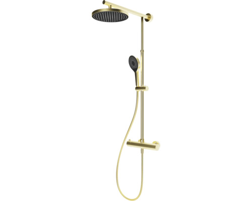 Duschsäule Schulte ExpressPlus DuschMaster EP964028 283 mit Thermostat gold Duschsäule mit Kopf- und Handbrause