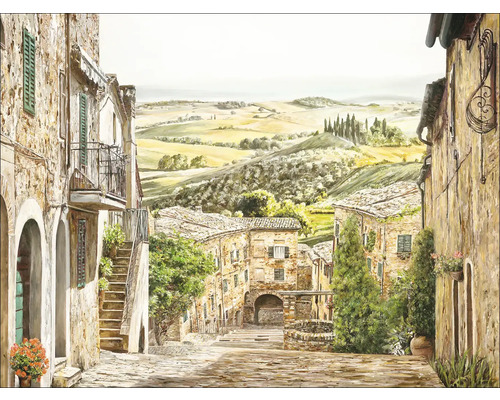 Leinwandbild Mediterranes Dorf II 116x84 cm