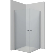 Drehtür für Eckeinstieg Lido 400 1000x2000 mm Anschlag rechts Echtglas Klar hell silber mit schmutzabweisender Glasbeschichtung DDTE810B/K1/20-thumb-0 Drehtür für Eckeinstieg Lido 400 1000x2000 mm Anschlag rechts Echtglas Klar hell silber mit schmutzabweisender Glasbeschichtung DDTE810B/K1/20-thumb-0