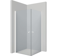 Drehtür für Eckeinstieg Lido 400 750x2000 mm Anschlag rechts Echtglas Klar hell weiß mit schmutzabweisender Glasbeschichtung DDTE875B/K1/51-thumb-0 Drehtür für Eckeinstieg Lido 400 750x2000 mm Anschlag rechts Echtglas Klar hell weiß mit schmutzabweisender Glasbeschichtung DDTE875B/K1/51-thumb-0