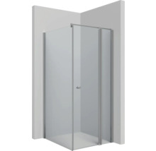 Drehtür für Seitenwand Lido 400 1000x2000 mm Festteil rechts Echtglas Klar hell chrom TFS8100/H1/29R-thumb-3 Drehtür für Seitenwand Lido 400 1000x2000 mm Festteil rechts Echtglas Klar hell chrom TFS8100/H1/29R-thumb-3