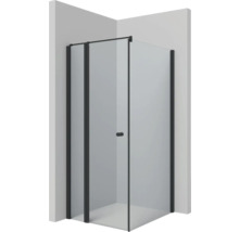 Drehtür für Seitenwand Lido 400 1000x2000 mm Festteil links Echtglas Klar hell schwarz TFS8100/H1/85L-thumb-3 Drehtür für Seitenwand Lido 400 1000x2000 mm Festteil links Echtglas Klar hell schwarz TFS8100/H1/85L-thumb-3