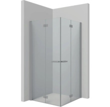 Drehfalttür für Eckeinstieg Lido 400 1000x2000 mm Anschlag links Echtglas Klar hell silber TOEF10A/H1/20-thumb-3 Drehfalttür für Eckeinstieg Lido 400 1000x2000 mm Anschlag links Echtglas Klar hell silber TOEF10A/H1/20-thumb-3