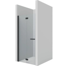 Duschtür für Nische Lido 400 1000x2000 mm Anschlag links Echtglas Klar hell mit schmutzabweisender Glasbeschichtung schwarz TTF810/K1/85L-thumb-0 Duschtür für Nische Lido 400 1000x2000 mm Anschlag links Echtglas Klar hell mit schmutzabweisender Glasbeschichtung schwarz TTF810/K1/85L-thumb-0