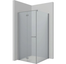Drehfalttür für Seitenwand Lida 400 1000x2000 mm Echtglas Klar hell silber TTFS810/H1/20L-thumb-0 Drehfalttür für Seitenwand Lida 400 1000x2000 mm Echtglas Klar hell silber TTFS810/H1/20L-thumb-0