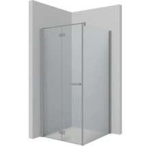 Drehfalttür für Seitenwand Lido 400 1000x2000 mm Echtglas Klar hell silber mit schmutzabweisender Glasbeschichtung TTFS810/K1/20L-thumb-0 Drehfalttür für Seitenwand Lido 400 1000x2000 mm Echtglas Klar hell silber mit schmutzabweisender Glasbeschichtung TTFS810/K1/20L-thumb-0