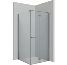 Drehfalttür für Seitenwand Lido 400 1000x2000 mm Echtglas Klar hell chrom mit schmutzabweisende Glasbeschichtung TTFS810/K1/29R-thumb-0 Drehfalttür für Seitenwand Lido 400 1000x2000 mm Echtglas Klar hell chrom mit schmutzabweisende Glasbeschichtung TTFS810/K1/29R-thumb-0